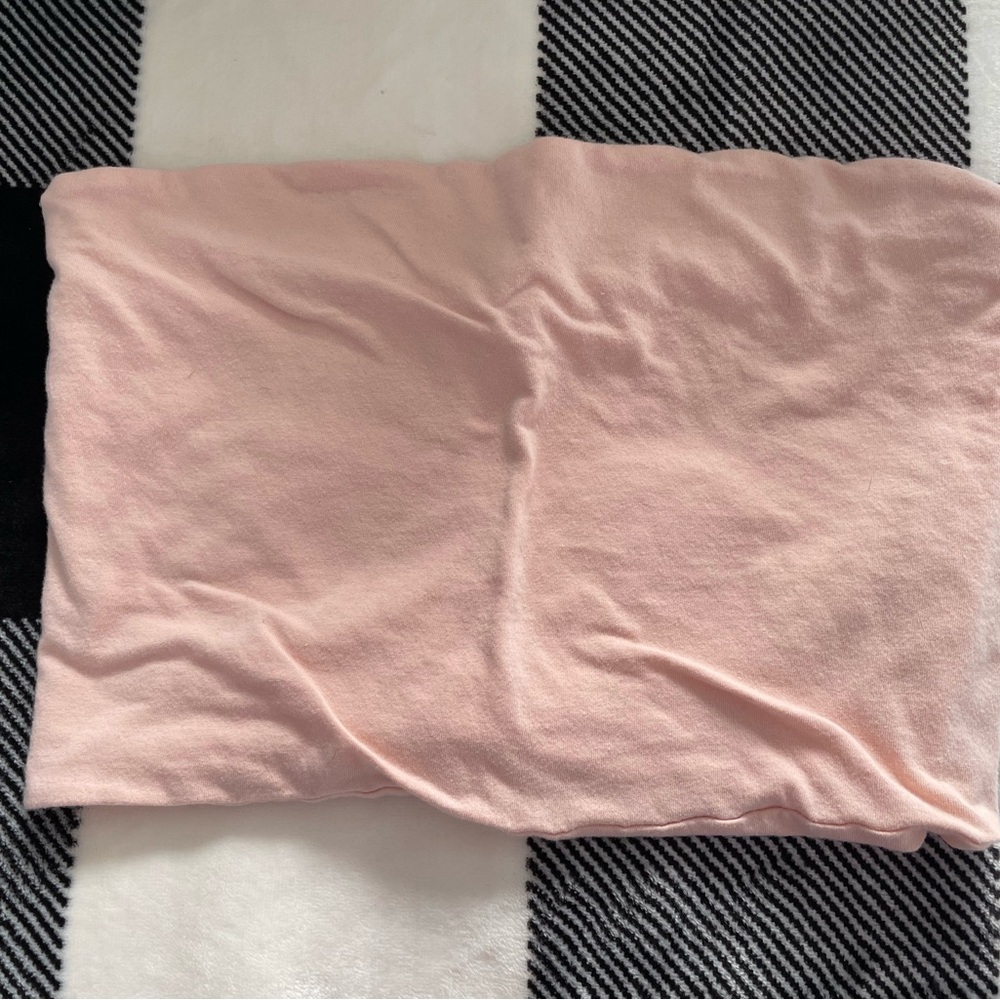 Soft Pink Bandeau Crop Top